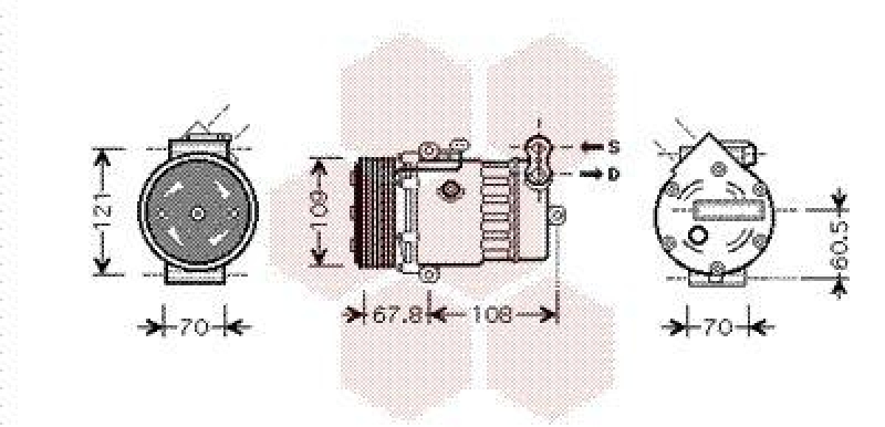 VAN WEZEL Compressor, air conditioning