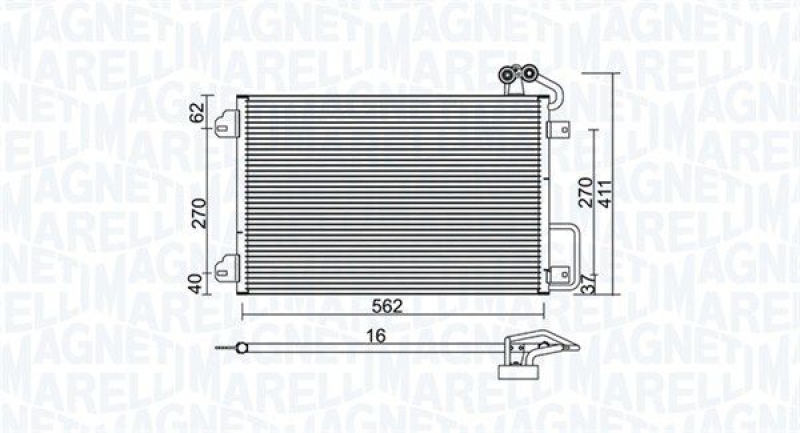 MAGNETI MARELLI Kondensator, Klimaanlage