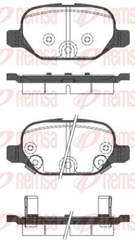 REMSA Brake Pad Set, disc brake