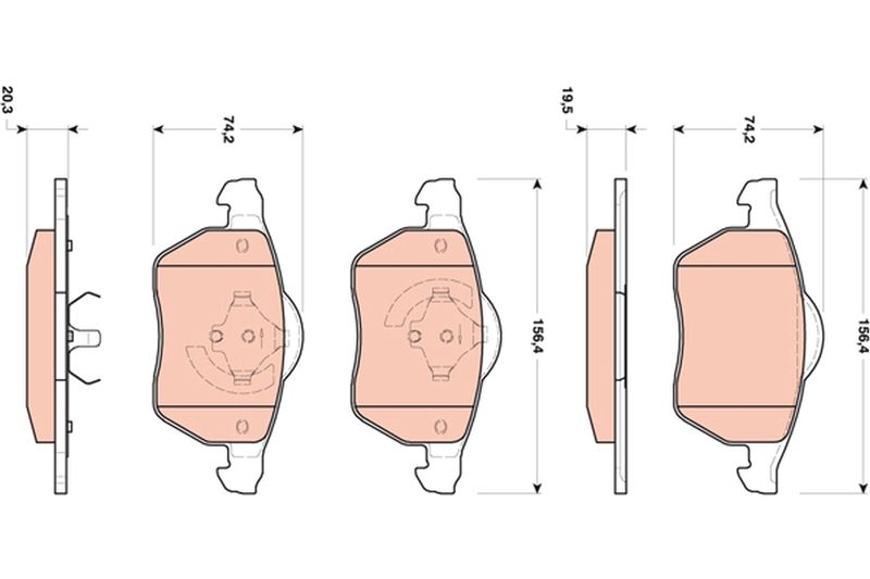 TRW Brake Pad Set, disc brake