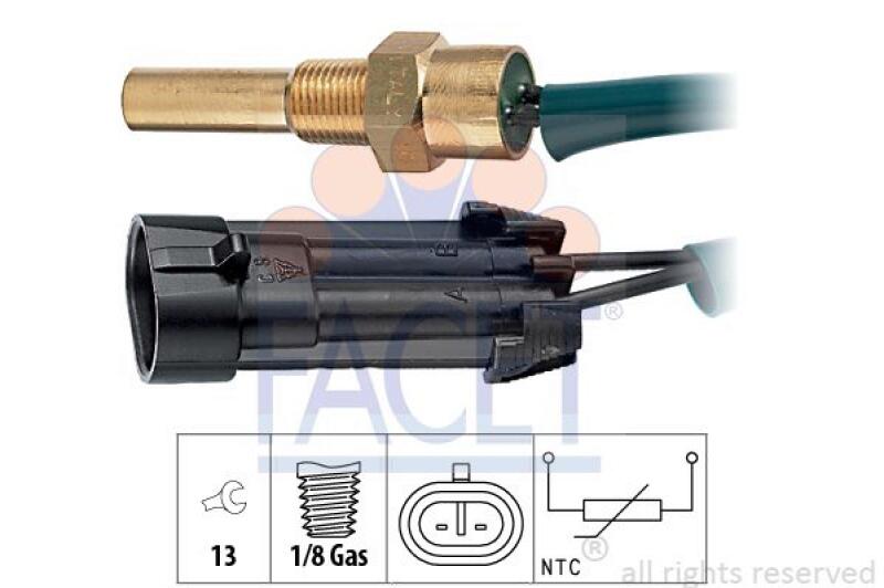 FACET Sensor, coolant temperature Made in Italy - OE Equivalent