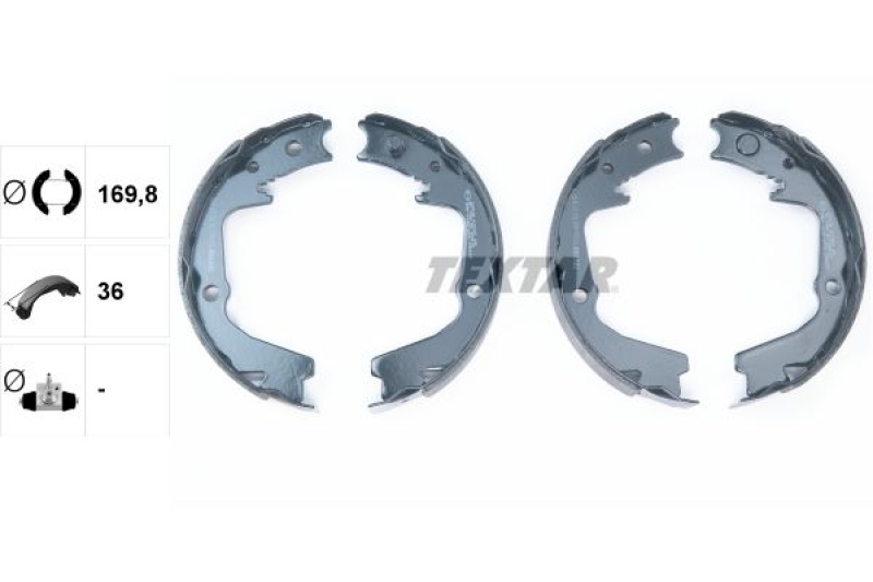 TEXTAR Brake Shoe Set, parking brake