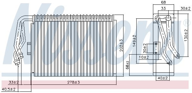 NISSENS Evaporator, air conditioning