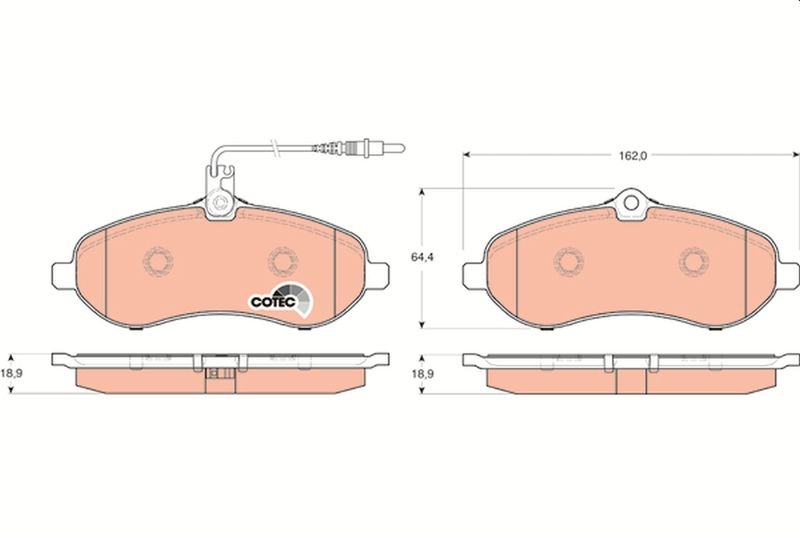 TRW Brake Pad Set, disc brake COTEC