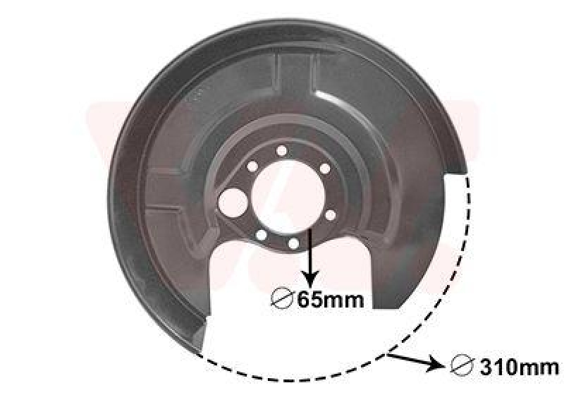 VAN WEZEL Spritzblech, Bremsscheibe 322373
