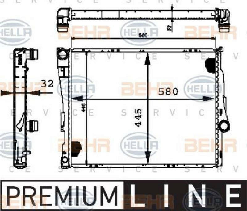 HELLA Radiator, engine cooling BEHR HELLA SERVICE *** PREMIUM LINE ***