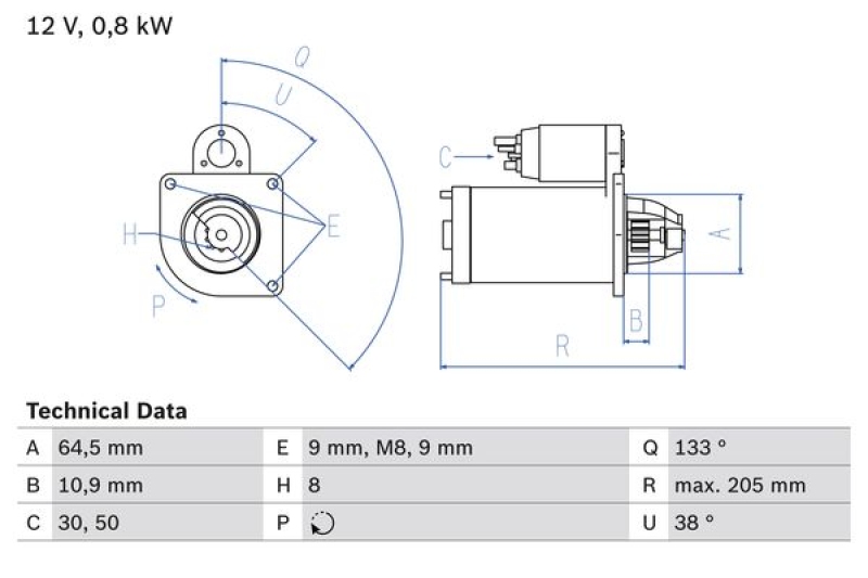 BOSCH Starter 0 986 024 210