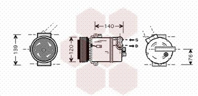 VAN WEZEL Compressor, air conditioning