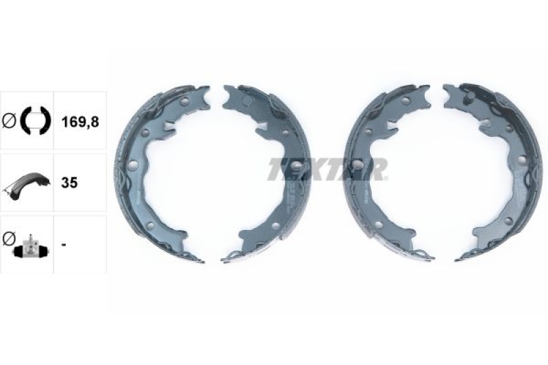 TEXTAR Brake Shoe Set, parking brake