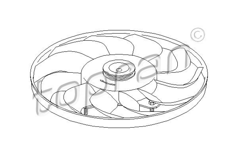 TOPRAN Fan Wheel, engine cooling