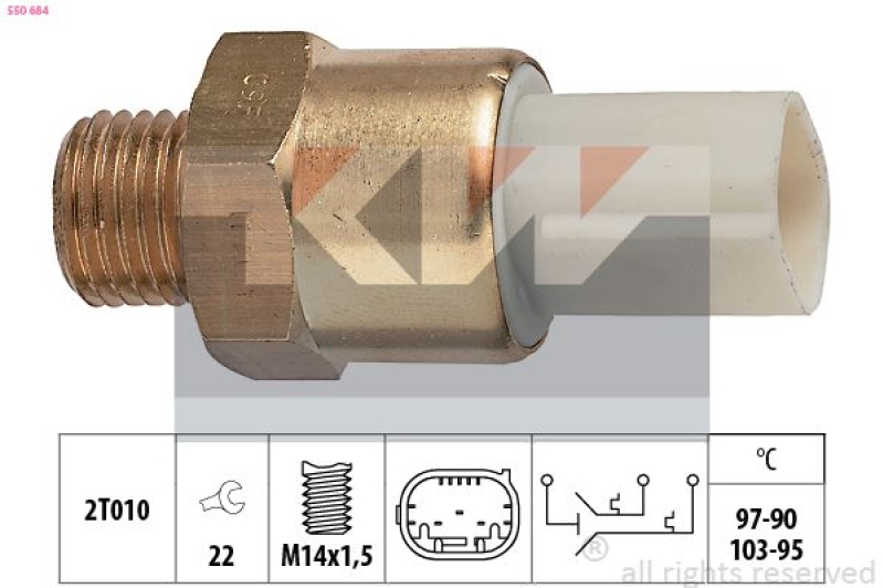 KW Temperaturschalter, Kühlerlüfter Made in Italy - OE Equivalent