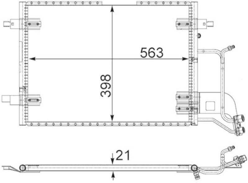 MAHLE Condenser, air conditioning BEHR
