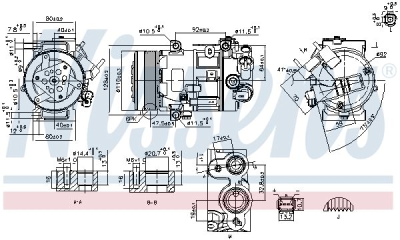 NISSENS Kompressor, Klimaanlage ** FIRST FIT **