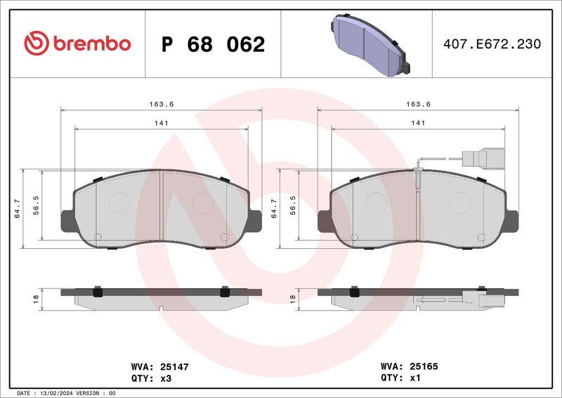 Brembo Bremsscheiben 302mm + Bremsbeläge Vorne passend für Renault Master Opel