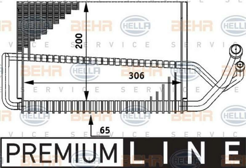 HELLA Evaporator, air conditioning BEHR HELLA SERVICE *** PREMIUM LINE ***