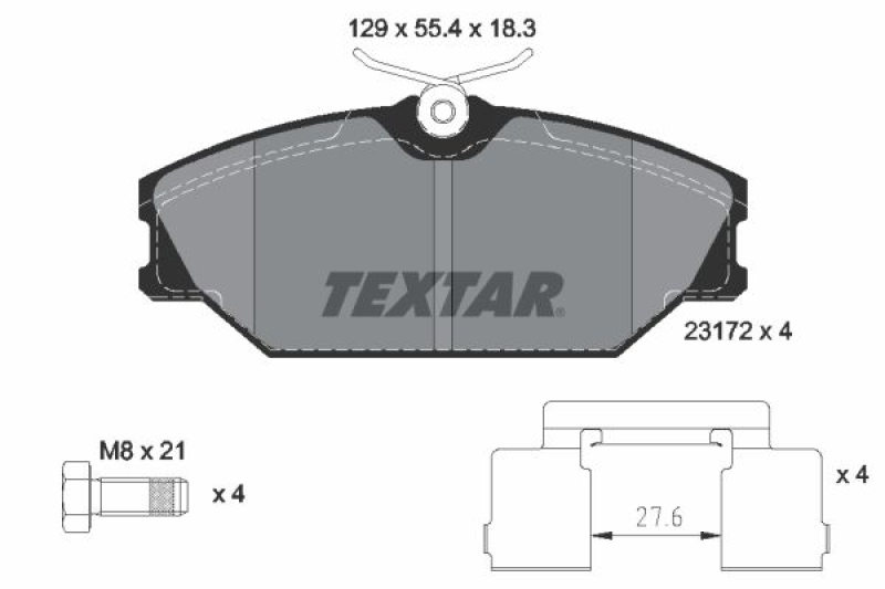 TEXTAR Bremsbelagsatz, Scheibenbremse Q+