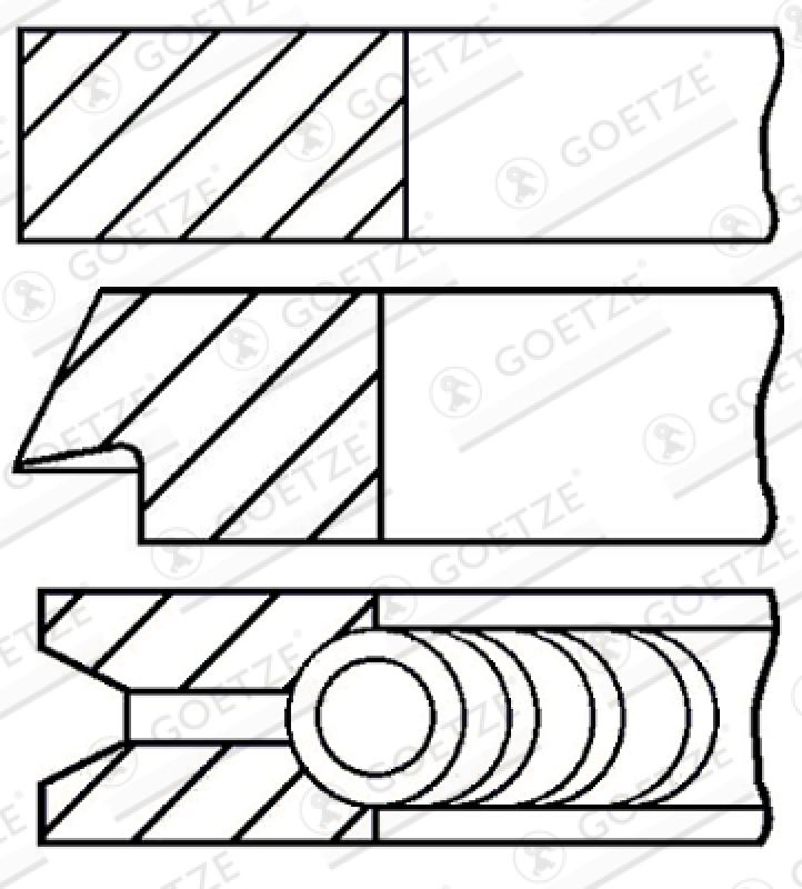 GOETZE ENGINE Kolbenringsatz