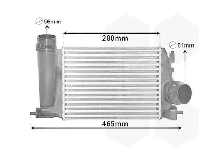 VAN WEZEL Intercooler, charger
