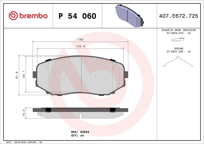 BREMBO Brake Pad Set, disc brake PRIME LINE