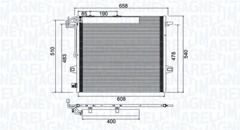 MAGNETI MARELLI Condenser, air conditioning