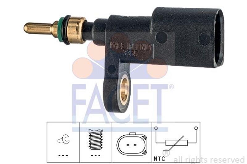 FACET Sensor, Kühlmitteltemperatur Made in Italy - OE Equivalent