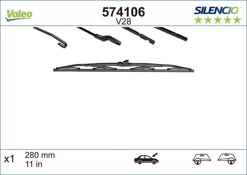 VALEO Wischblatt SILENCIO CONVENTIONAL SINGLE
