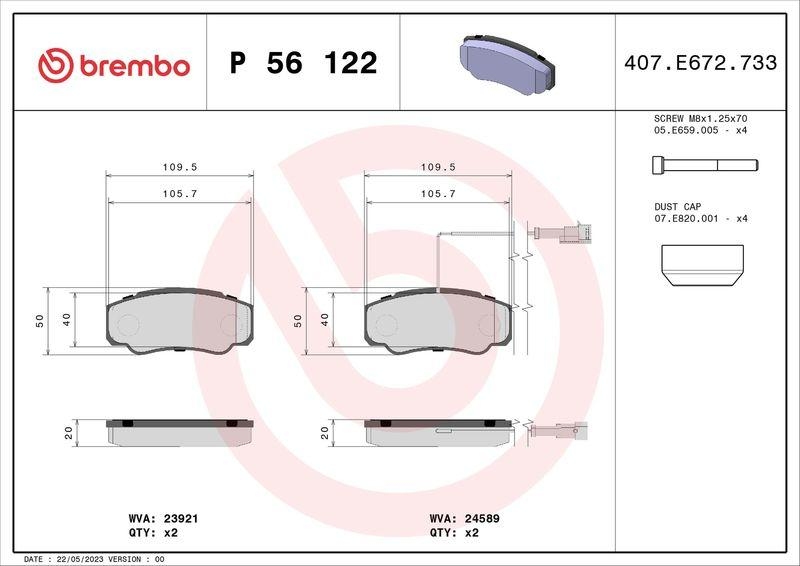 BREMBO Brake Pad Set, disc brake PRIME LINE