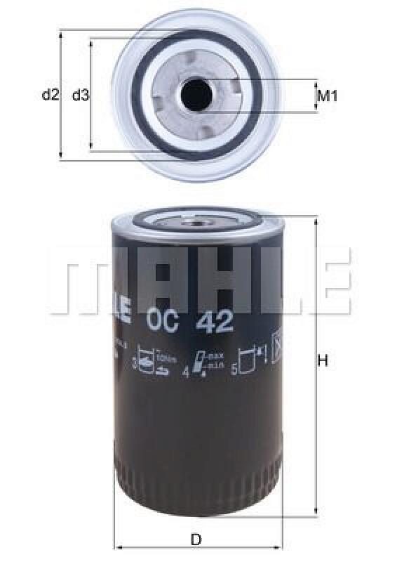 MAHLE &Ouml;lfilter OC 42