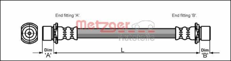METZGER Bremsschlauch 4111426