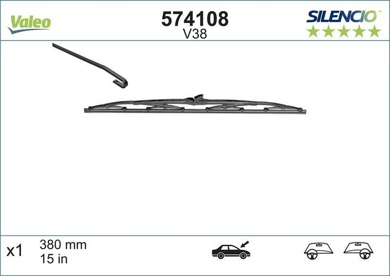 VALEO Wiper Blade SILENCIO CONVENTIONAL SINGLE