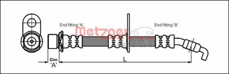 METZGER Bremsschlauch 4111427