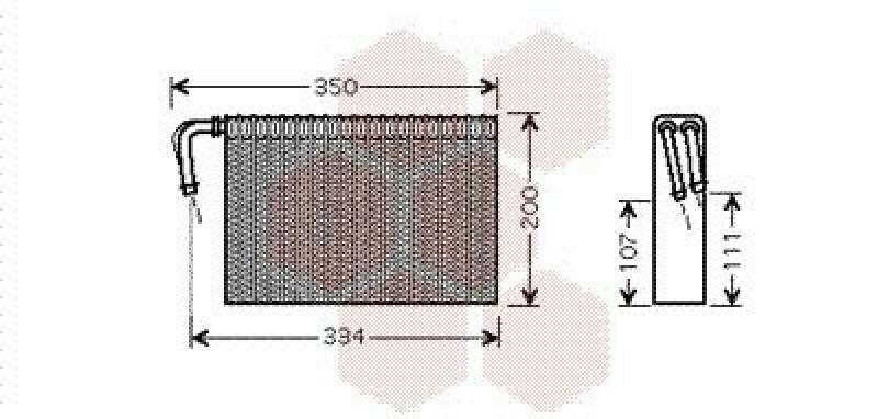 VAN WEZEL Evaporator, air conditioning