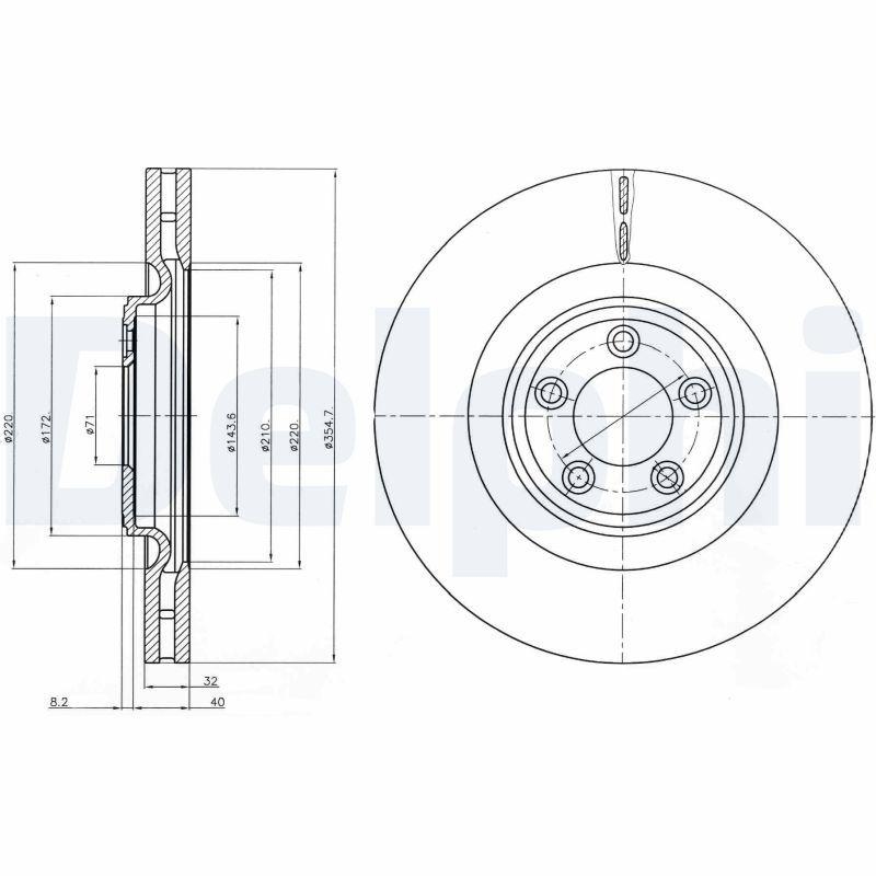 2x DELPHI Bremsscheibe