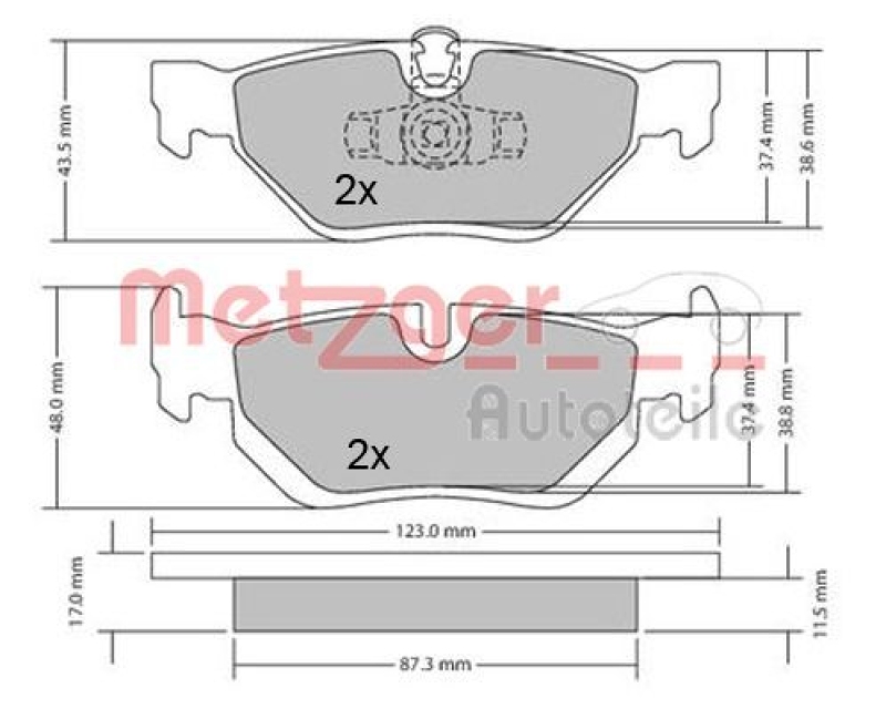 METZGER Brake Pad Set, disc brake