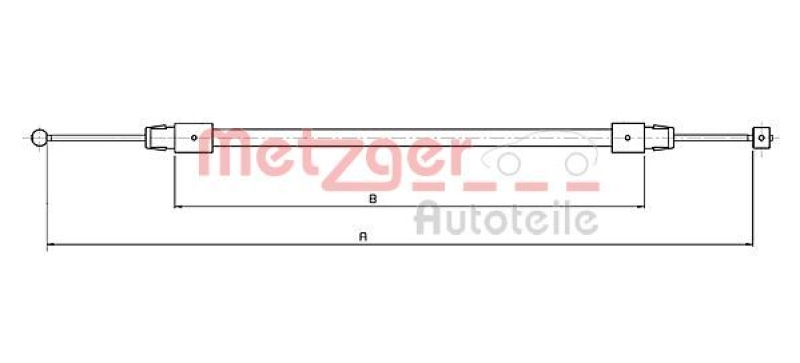 METZGER Seilzug, Feststellbremse 107633