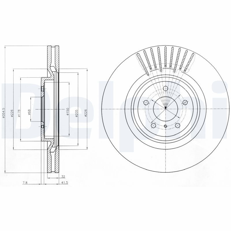 2x DELPHI Bremsscheibe