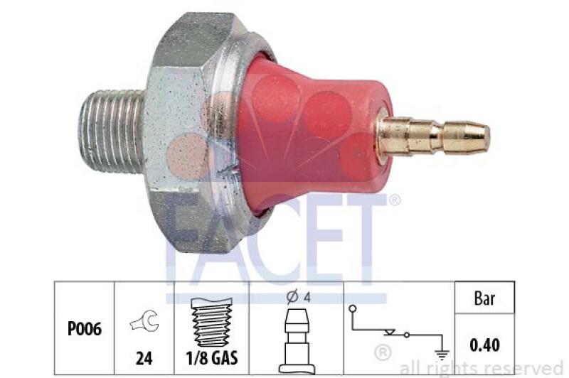 FACET Oil Pressure Switch Made in Italy - OE Equivalent