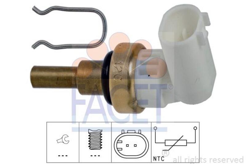 FACET Sensor, Kühlmitteltemperatur Made in Italy - OE Equivalent