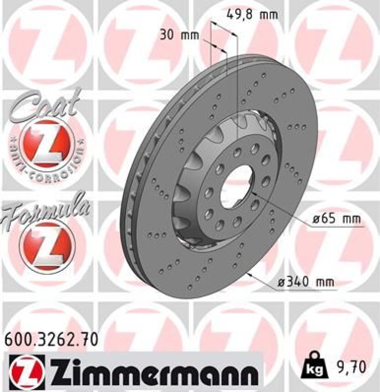 ZIMMERMANN Brake Disc FORMULA Z BRAKE DISC