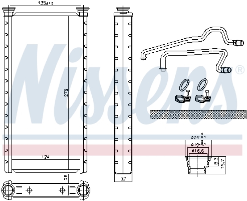 NISSENS Heat Exchanger, interior heating ** FIRST FIT **