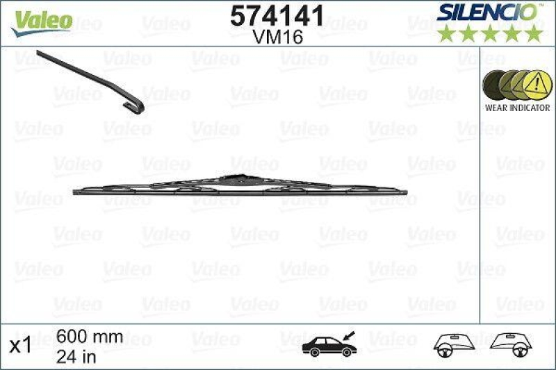 VALEO Wischblatt SILENCIO CONVENTIONAL SINGLE