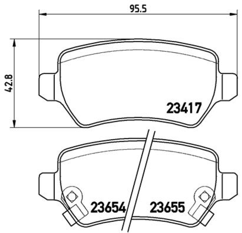 Brembo Bremsscheiben + Bremsbeläge Vorne Hinten passend für Opel Meriva Zafira