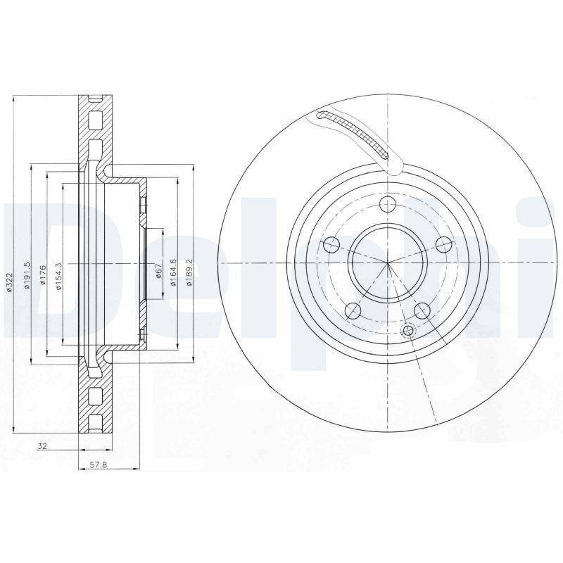 2x DELPHI Bremsscheibe