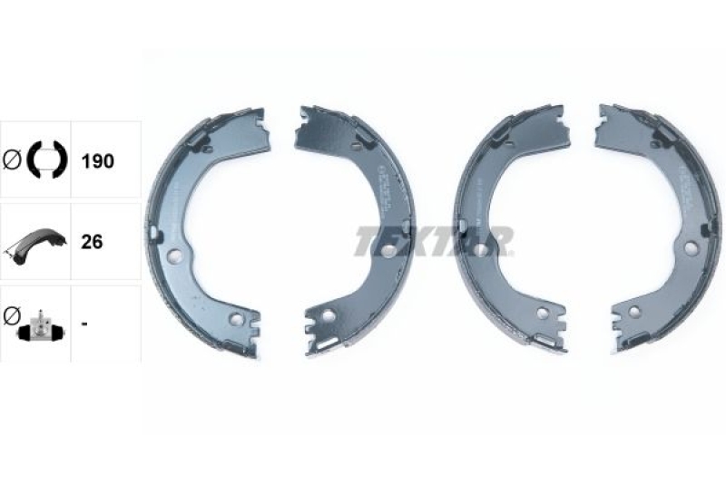 TEXTAR Brake Shoe Set, parking brake