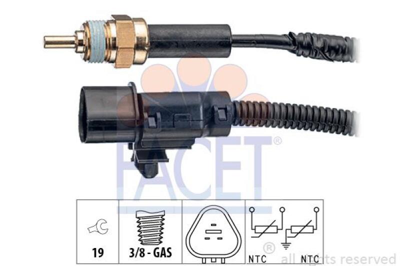 FACET Sensor, Kühlmitteltemperatur Made in Italy - OE Equivalent