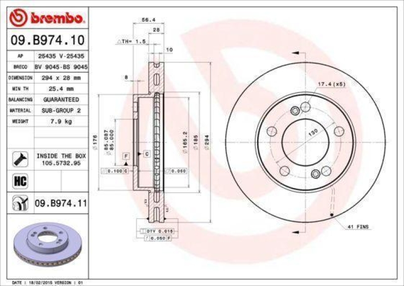 Brembo Bremsscheiben + Bremsbeläge Vorne Hinten passend für Ssangyong Rexton W