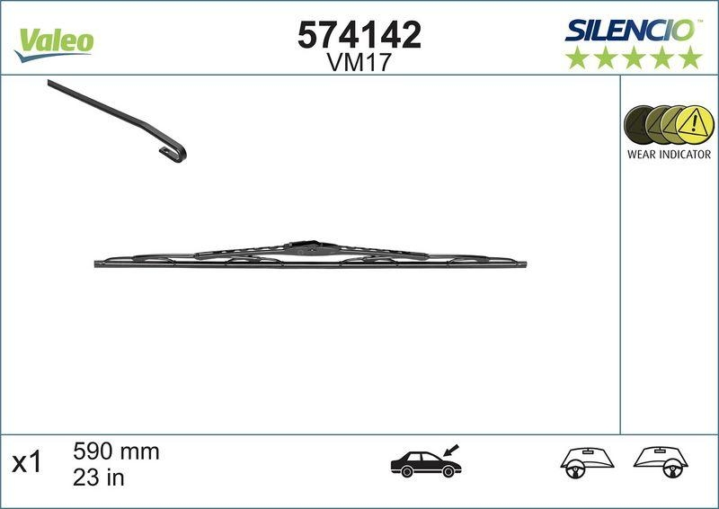 VALEO Wischblatt SILENCIO CONVENTIONAL SINGLE