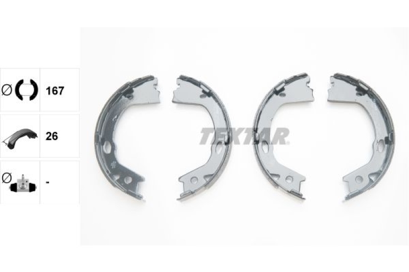 TEXTAR Brake Shoe Set, parking brake