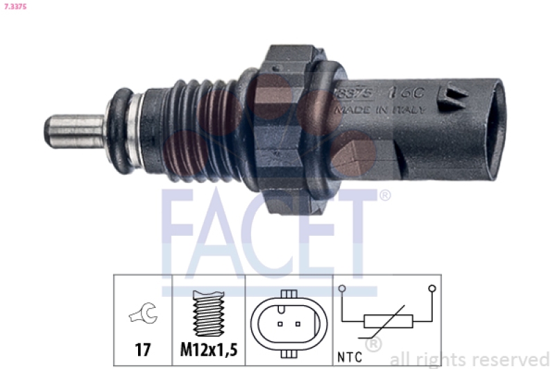 FACET Sensor, Kühlmitteltemperatur Made in Italy - OE Equivalent