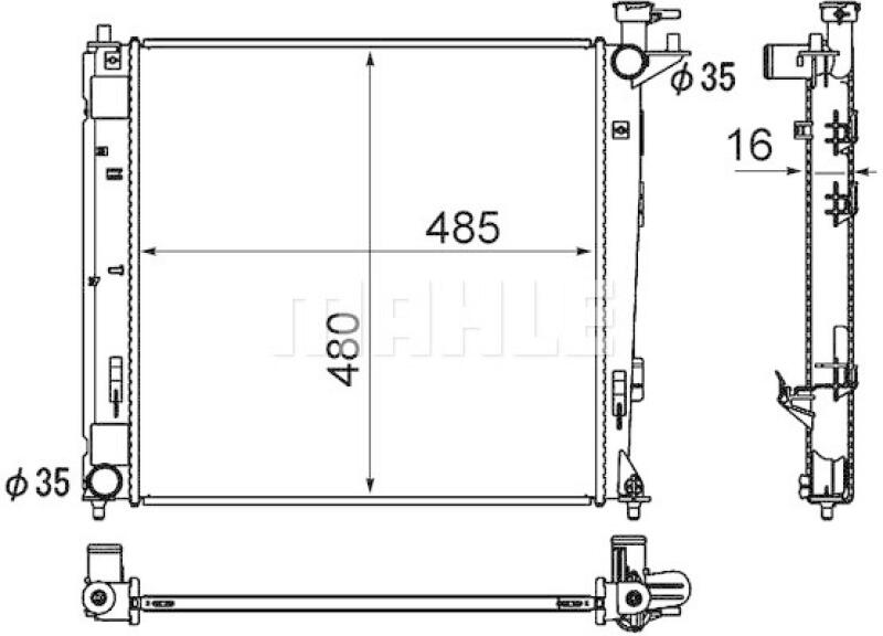 MAHLE Radiator, engine cooling BEHR